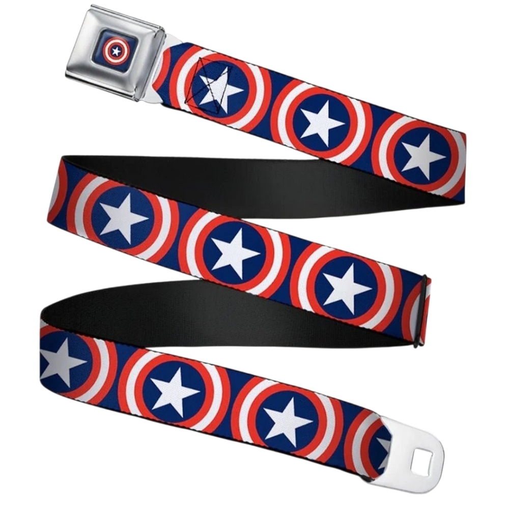 Marvel Captain America Vintage Buckle-Down Seat Buckle Belt